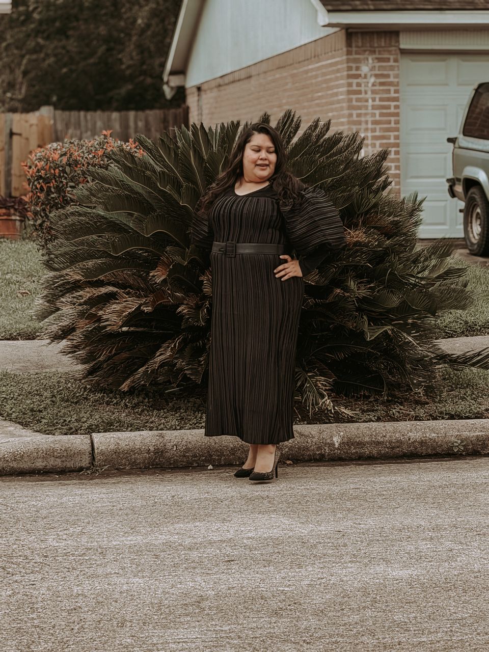 krista pleated dress City Chic Plus Size Krista Pleat Dress